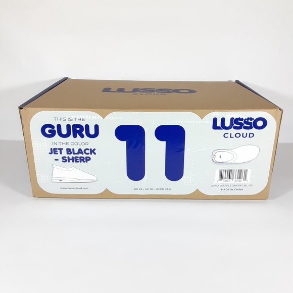 LUSSO CLOUD GURU SHERP MEN'S SHOES SIZE 11 IN JET BLACK WAFFLE / LILY WHITE BNIB - Picture 16 of 16